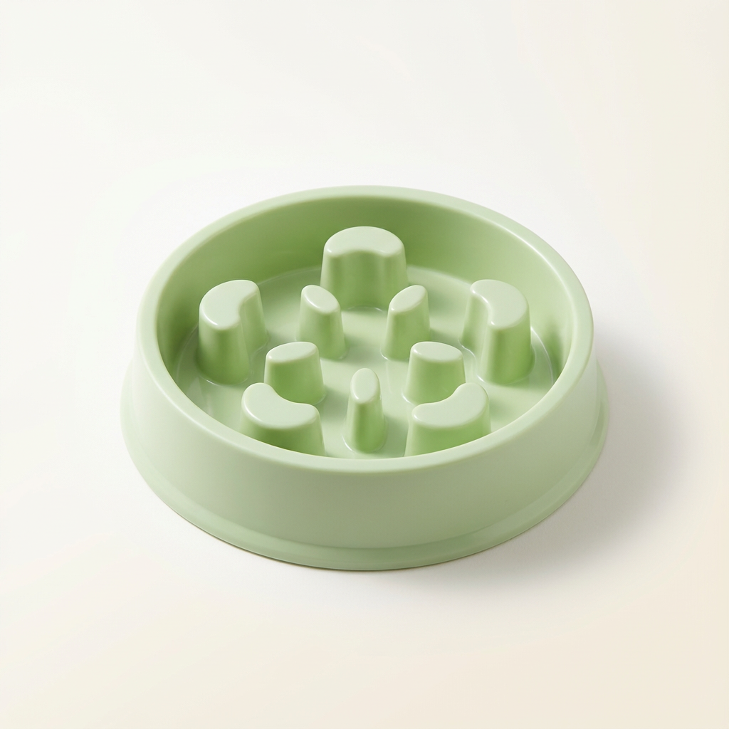 Pawmimi Slow Feeder Bowl in soft green shown in a clean studio shot.